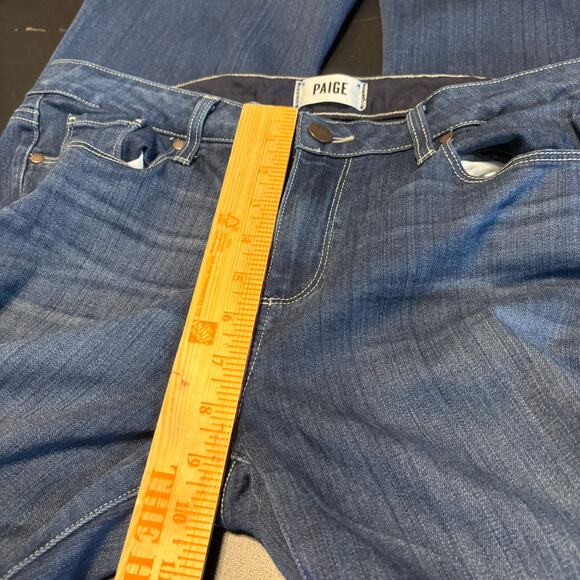 Paige Lou Lou Jeans Women’s Size 32 Dark Wash Bootcut Stretch Denim Made in USA - Picture 6 of 9